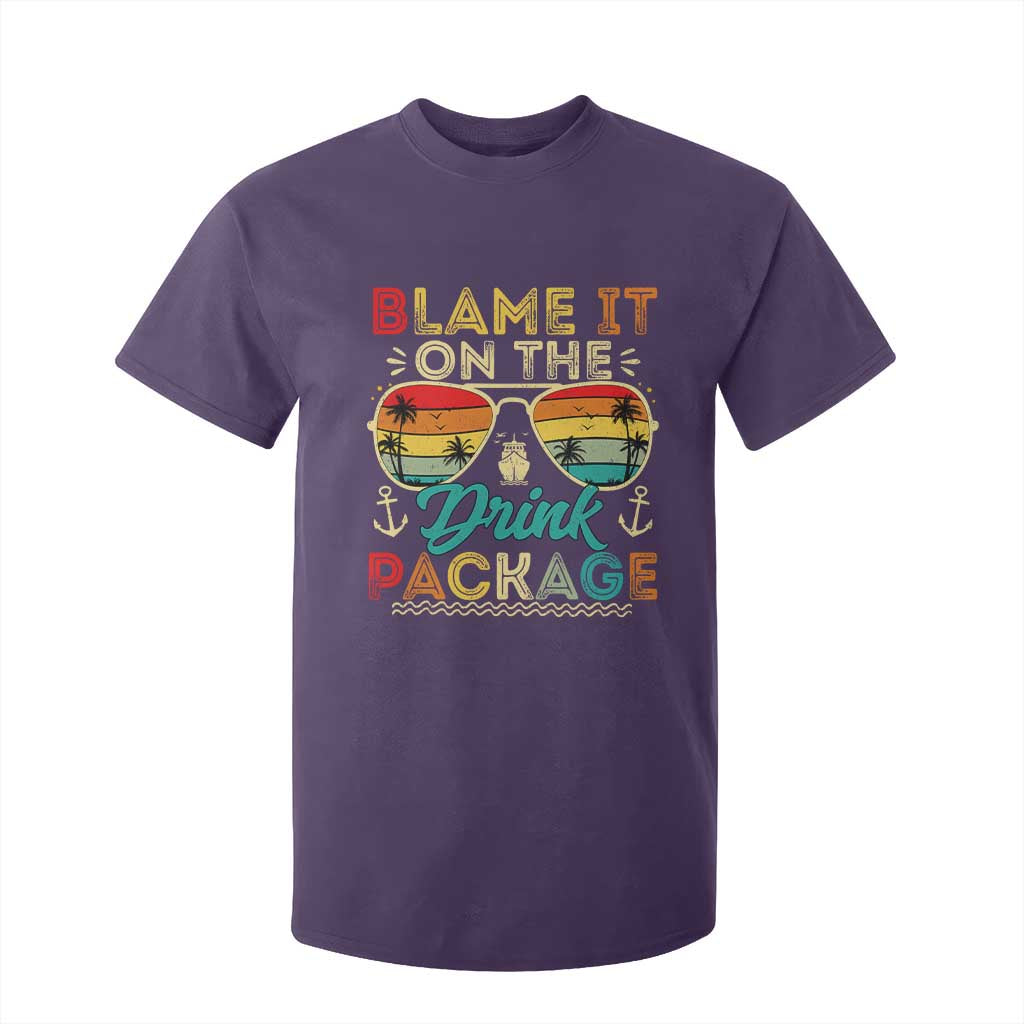 Funny Cruise T Shirt For Kid Blame it on The Cruise Package Cruising Matching TS10 Purple Print Your Wear