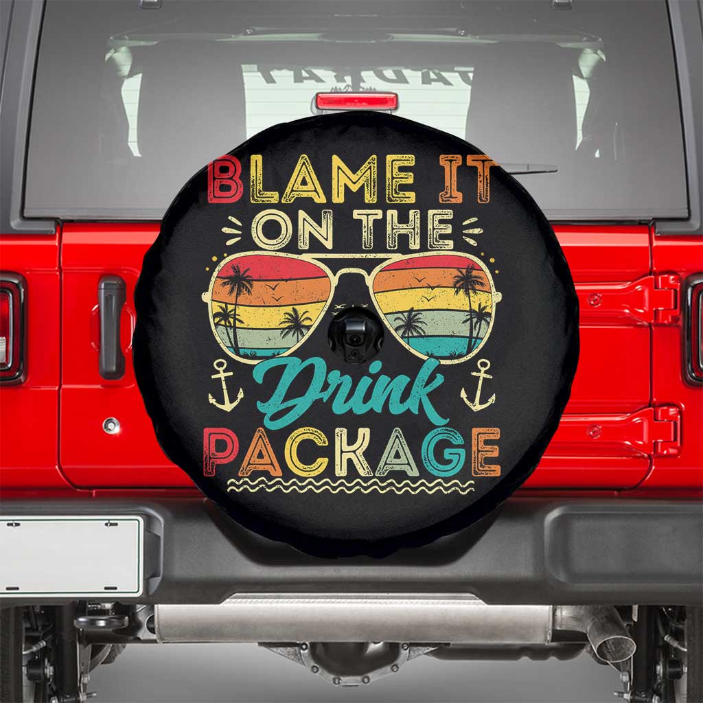 Funny Cruise Spare Tire Cover Blame it on The Cruise Package Cruising Matching TS10 Black Print Your Wear