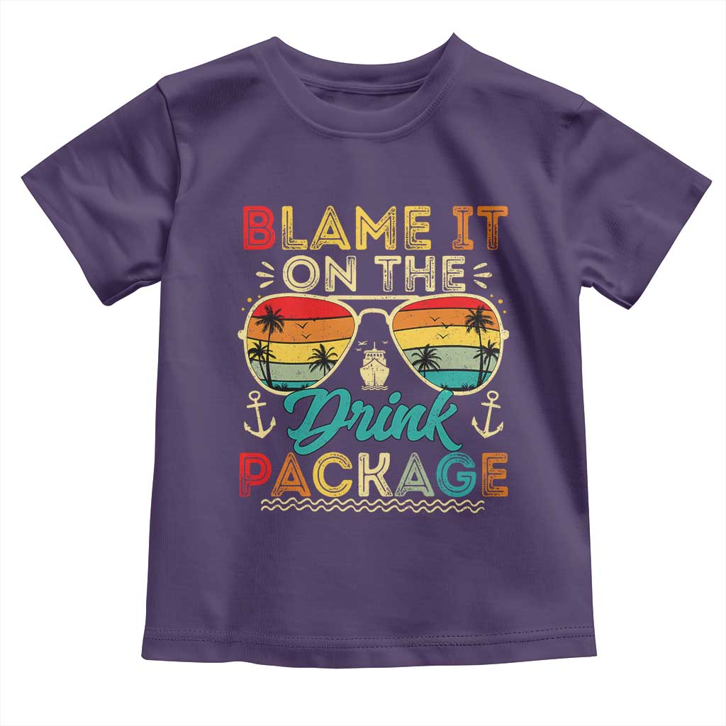 Funny Cruise Toddler T Shirt Blame it on The Cruise Package Cruising Matching TS10 Purple Print Your Wear