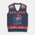 Life Happens The Beach Helps V-Neck Knit Sweater Vest Retro Coastal Ocean Therapy Cute Summer Vibes TS10 Navy Red Print Your Wear