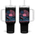 Life Happens The Beach Helps Tumbler With Handle Retro Coastal Ocean Therapy Cute Summer Vibes TS10 One Size: 40 oz Black Print Your Wear