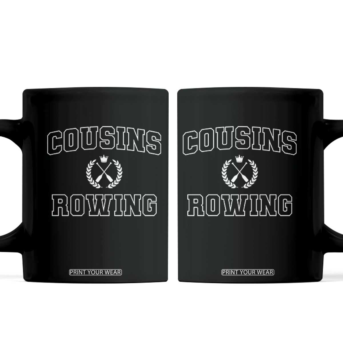 Cousins Rowing Coffee Mug Summer Romance Beach Vibes TS10 Black Print Your Wear