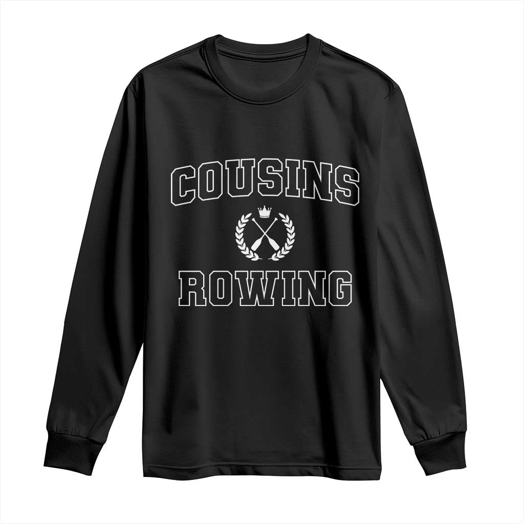 Cousins Rowing Long Sleeve Shirt Summer Romance Beach Vibes TS10 Black Print Your Wear