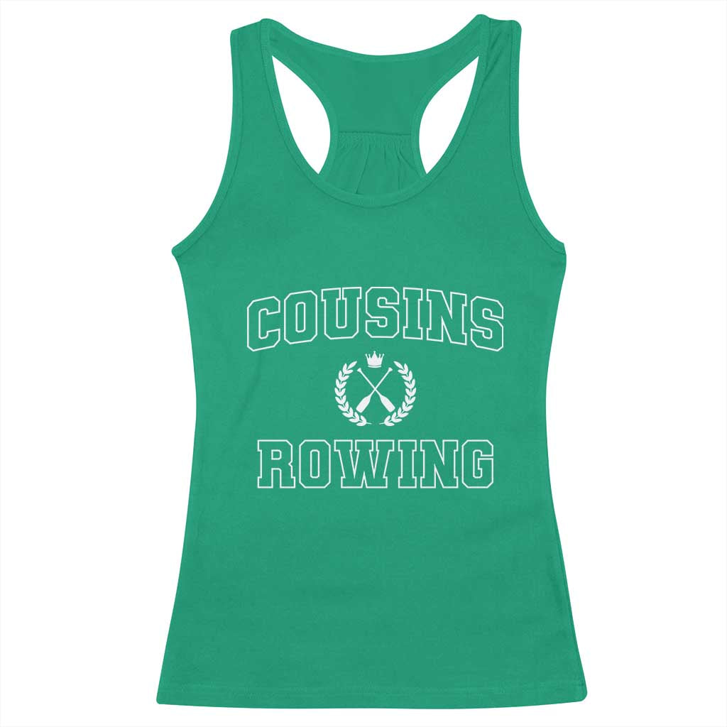 Cousins Rowing Racerback Tank Top Summer Romance Beach Vibes TS10 Irish Green Print Your Wear
