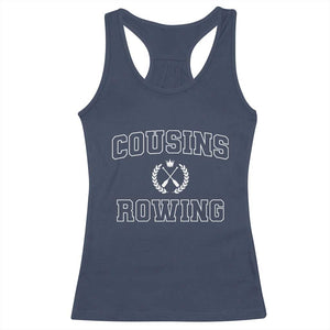 Cousins Rowing Racerback Tank Top Summer Romance Beach Vibes TS10 Navy Print Your Wear