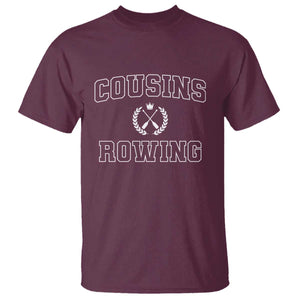 Cousins Rowing T Shirt Summer Romance Beach Vibes TS10 Maroon Print Your Wear