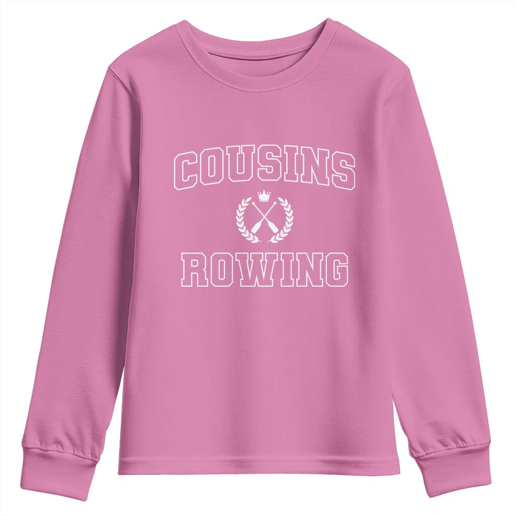 Cousins Rowing Youth Sweatshirt Summer Romance Beach Vibes TS10 Azalea Print Your Wear