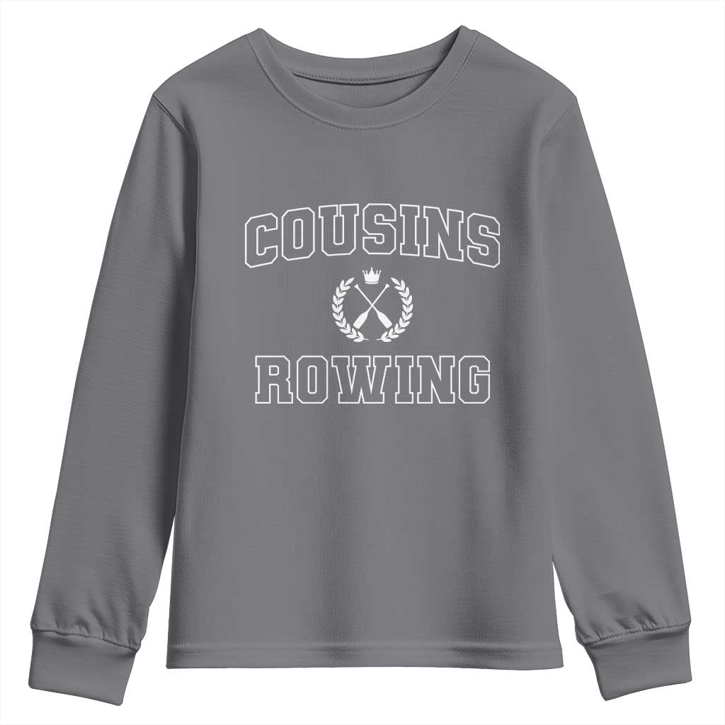 Cousins Rowing Youth Sweatshirt Summer Romance Beach Vibes TS10 Charcoal Print Your Wear