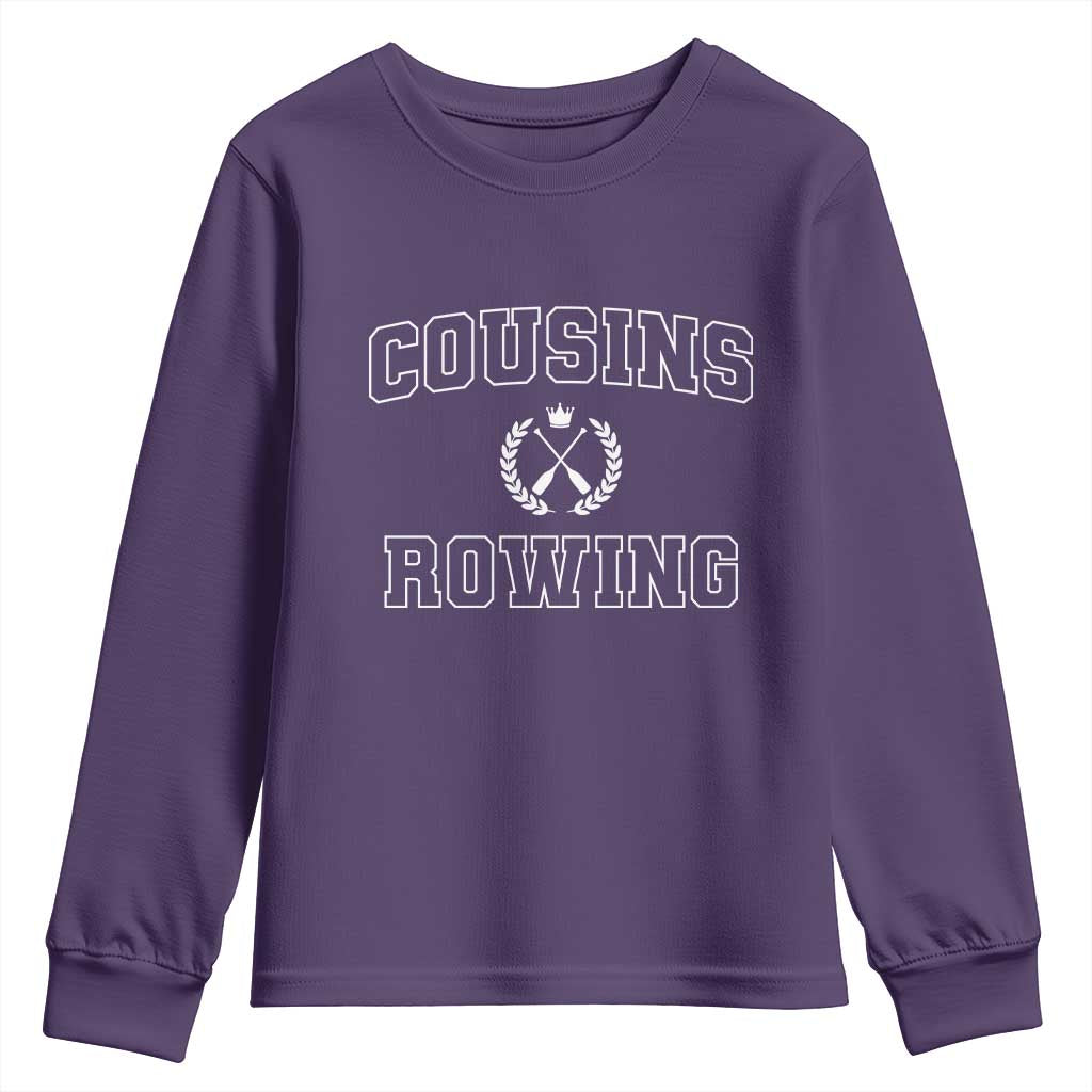 Cousins Rowing Youth Sweatshirt Summer Romance Beach Vibes TS10 Purple Print Your Wear