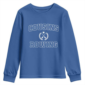 Cousins Rowing Youth Sweatshirt Summer Romance Beach Vibes TS10 Royal Blue Print Your Wear
