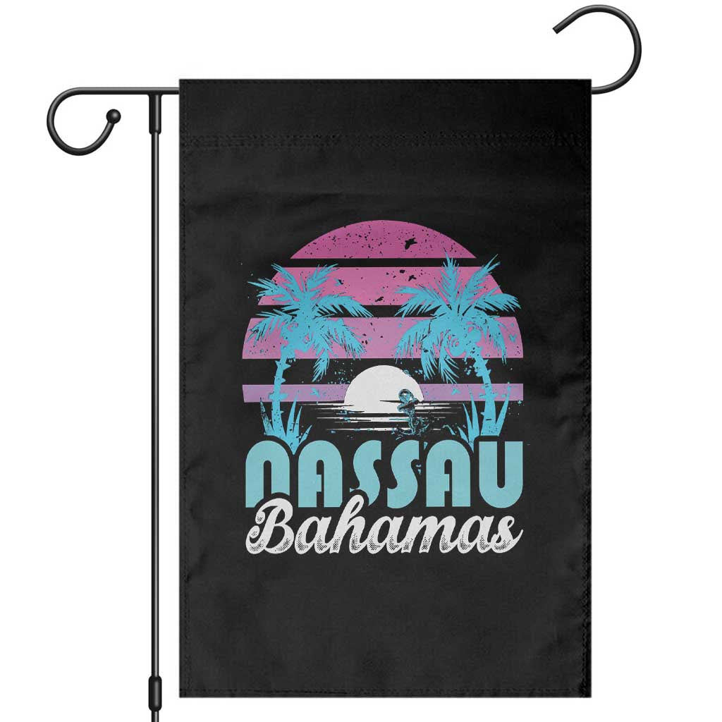 Vintage Nassau Garden Flag Tropical Island Palm Trees Beach Bahamas Vacation TS10 Black Print Your Wear