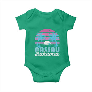 Vintage Nassau Baby Onesie Tropical Island Palm Trees Beach Bahamas Vacation TS10 Irish Green Print Your Wear