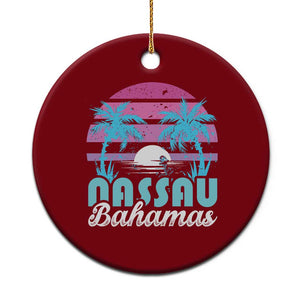 Vintage Nassau Ceramic Ornament Tropical Island Palm Trees Beach Bahamas Vacation TS10 1pc Red Print Your Wear