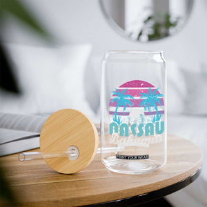 Vintage Nassau Glass Can Tropical Island Palm Trees Beach Bahamas Vacation TS10 Print Your Wear