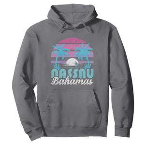 Vintage Nassau Hoodie Tropical Island Palm Trees Beach Bahamas Vacation TS10 Charcoal Print Your Wear