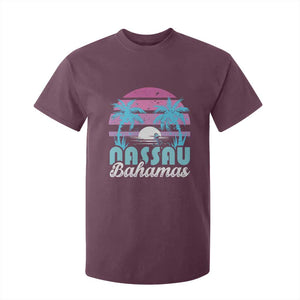 Vintage Nassau T Shirt For Kid Tropical Island Palm Trees Beach Bahamas Vacation TS10 Maroon Print Your Wear