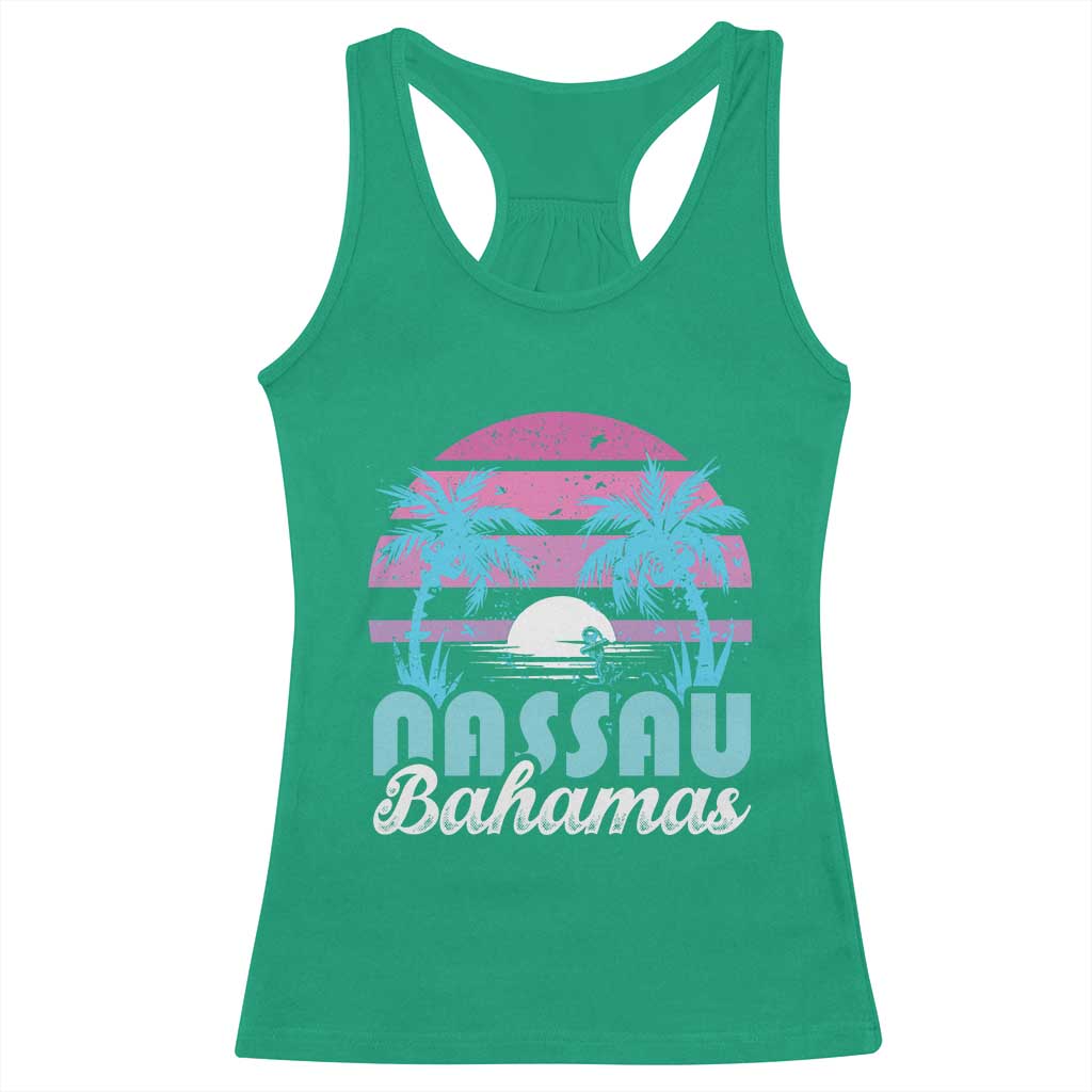 Vintage Nassau Racerback Tank Top Tropical Island Palm Trees Beach Bahamas Vacation TS10 Irish Green Print Your Wear