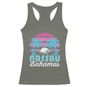 Vintage Nassau Racerback Tank Top Tropical Island Palm Trees Beach Bahamas Vacation TS10 Military Green Print Your Wear