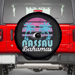 Vintage Nassau Spare Tire Cover Tropical Island Palm Trees Beach Bahamas Vacation TS10 Black Print Your Wear