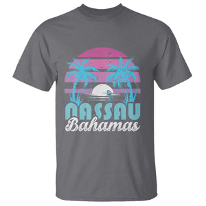Vintage Nassau T Shirt Tropical Island Palm Trees Beach Bahamas Vacation TS10 Charcoal Print Your Wear