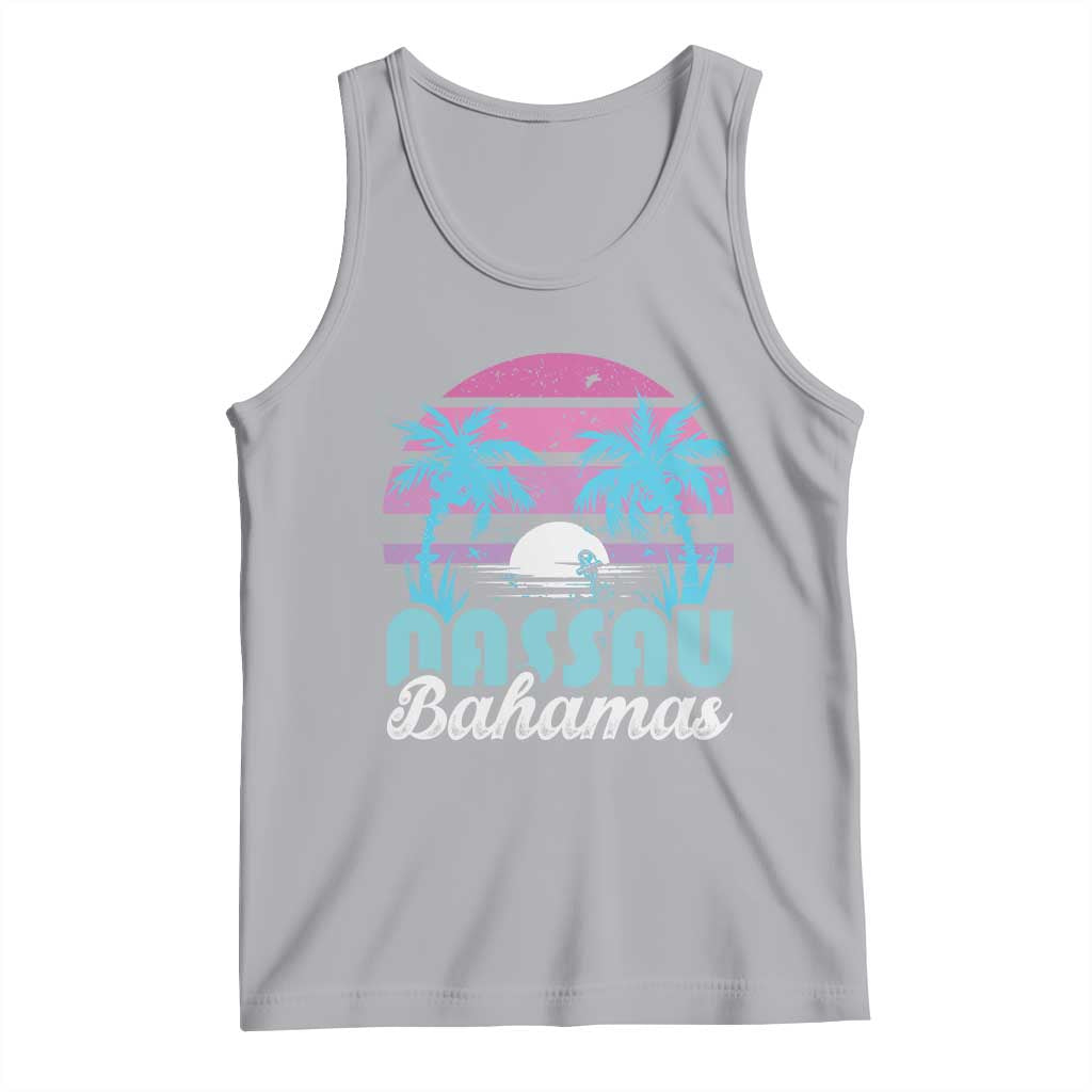 Vintage Nassau Tank Top Tropical Island Palm Trees Beach Bahamas Vacation TS10 Athletic Heather Print Your Wear