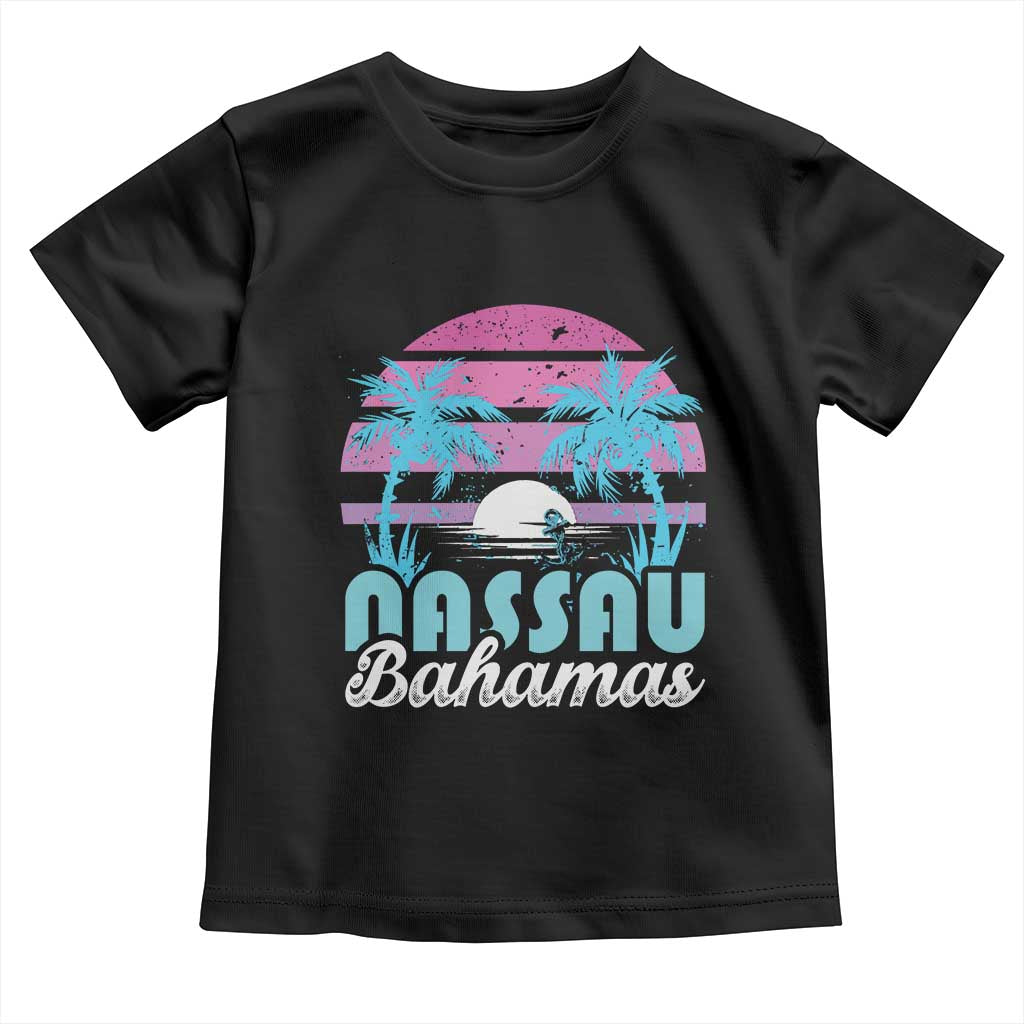 Vintage Nassau Toddler T Shirt Tropical Island Palm Trees Beach Bahamas Vacation TS10 Black Print Your Wear