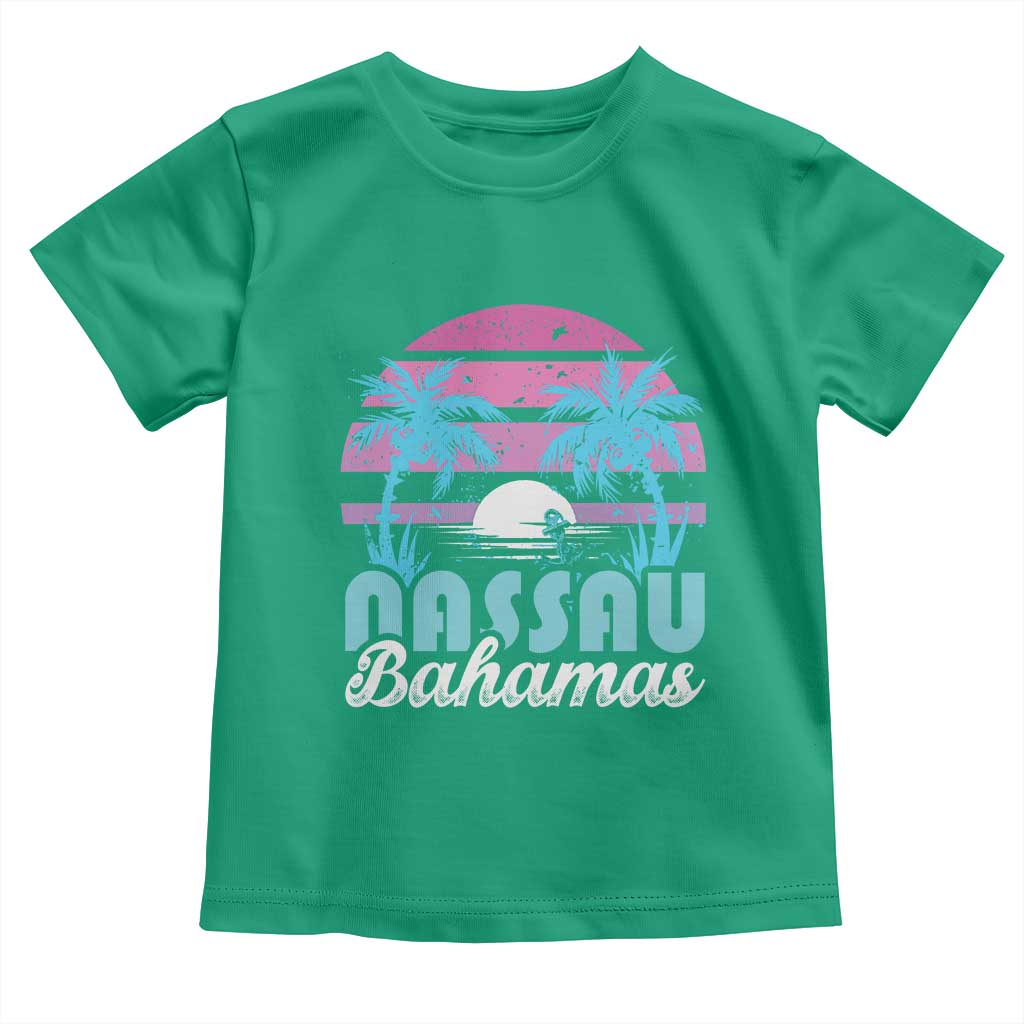 Vintage Nassau Toddler T Shirt Tropical Island Palm Trees Beach Bahamas Vacation TS10 Irish Green Print Your Wear