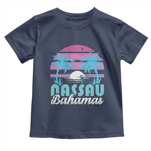 Vintage Nassau Toddler T Shirt Tropical Island Palm Trees Beach Bahamas Vacation TS10 Navy Print Your Wear
