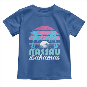 Vintage Nassau Toddler T Shirt Tropical Island Palm Trees Beach Bahamas Vacation TS10 Royal Blue Print Your Wear