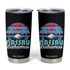 Vintage Nassau Tumbler Cup Tropical Island Palm Trees Beach Bahamas Vacation TS10 Black Print Your Wear