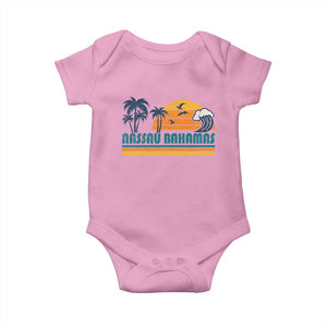 Vintage Nassau Baby Onesie Bahamas Vacation Beach Summer Retro Sunset TS10 Light Pink Print Your Wear