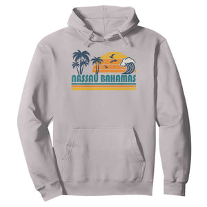 Vintage Nassau Hoodie Bahamas Vacation Beach Summer Retro Sunset TS10 Ice Gray Print Your Wear