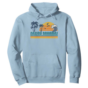 Vintage Nassau Hoodie Bahamas Vacation Beach Summer Retro Sunset TS10 Light Blue Print Your Wear