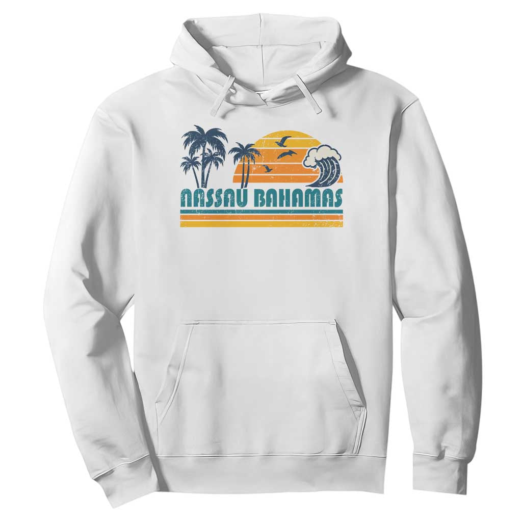 Vintage Nassau Hoodie Bahamas Vacation Beach Summer Retro Sunset TS10 White Print Your Wear