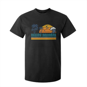 Vintage Nassau T Shirt For Kid Bahamas Vacation Beach Summer Retro Sunset TS10 Black Print Your Wear