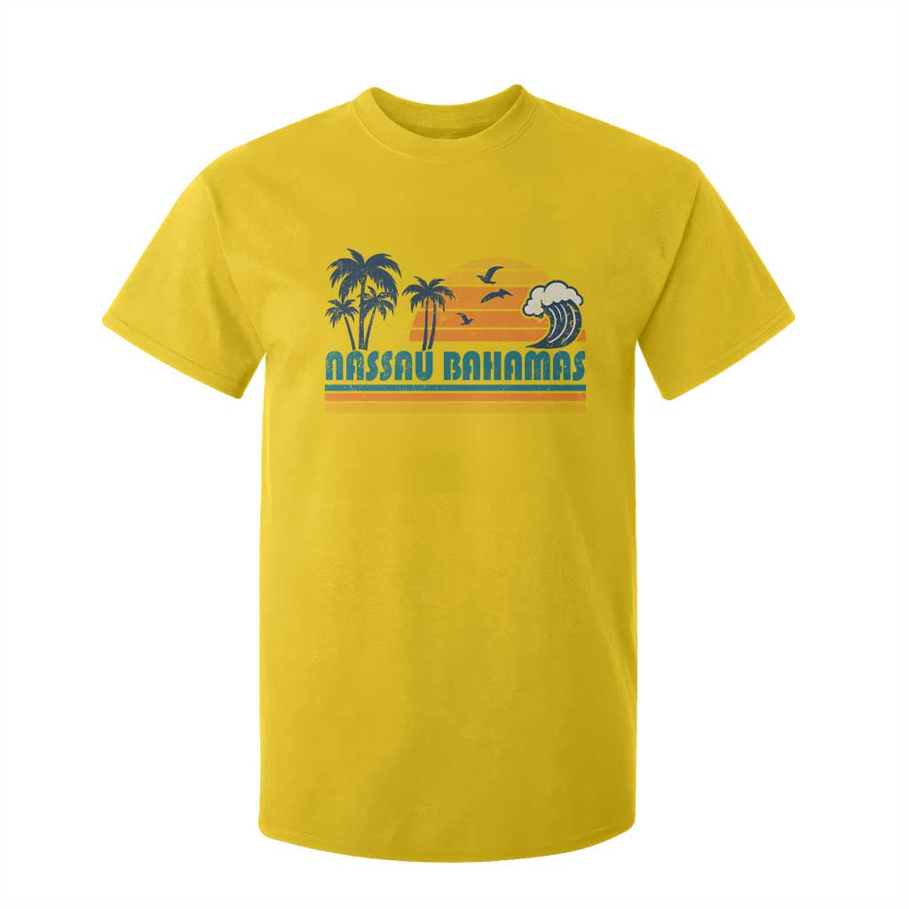 Vintage Nassau T Shirt For Kid Bahamas Vacation Beach Summer Retro Sunset TS10 Daisy Print Your Wear