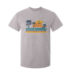 Vintage Nassau T Shirt For Kid Bahamas Vacation Beach Summer Retro Sunset TS10 Ice Gray Print Your Wear