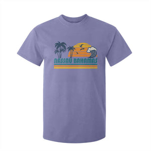 Vintage Nassau T Shirt For Kid Bahamas Vacation Beach Summer Retro Sunset TS10 Violet Print Your Wear