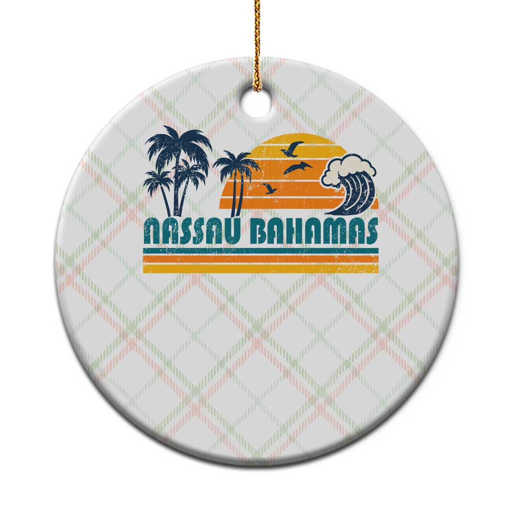 Vintage Nassau Ceramic Ornament Bahamas Vacation Beach Summer Retro Sunset TS10 1pc Christmas Plaid Print Your Wear