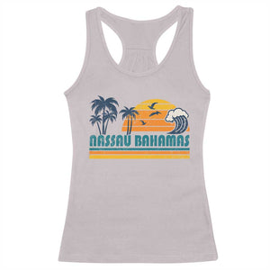 Vintage Nassau Racerback Tank Top Bahamas Vacation Beach Summer Retro Sunset TS10 Ice Gray Print Your Wear