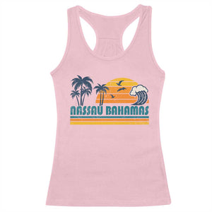 Vintage Nassau Racerback Tank Top Bahamas Vacation Beach Summer Retro Sunset TS10 Light Pink Print Your Wear