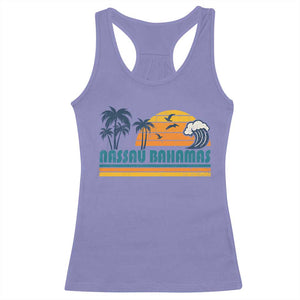 Vintage Nassau Racerback Tank Top Bahamas Vacation Beach Summer Retro Sunset TS10 Violet Print Your Wear