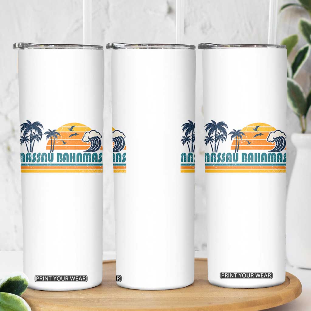 Vintage Nassau Skinny Tumbler Bahamas Vacation Beach Summer Retro Sunset TS10 Print Your Wear