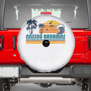 Vintage Nassau Spare Tire Cover Bahamas Vacation Beach Summer Retro Sunset TS10 White Print Your Wear