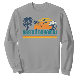 Vintage Nassau Sweatshirt Bahamas Vacation Beach Summer Retro Sunset TS10 Sport Gray Print Your Wear