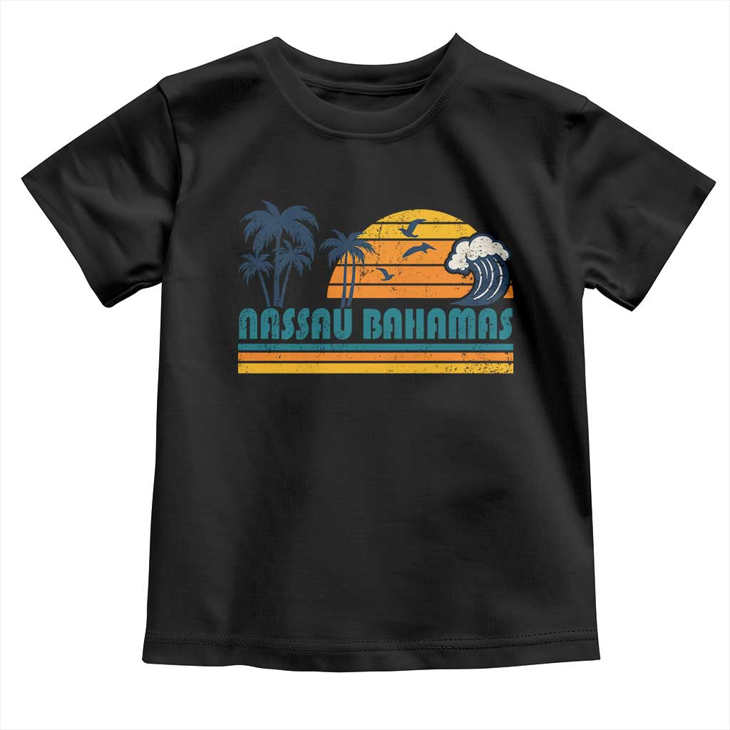Vintage Nassau Toddler T Shirt Bahamas Vacation Beach Summer Retro Sunset TS10 Black Print Your Wear