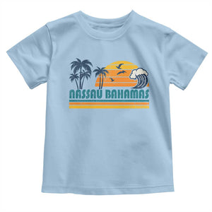 Vintage Nassau Toddler T Shirt Bahamas Vacation Beach Summer Retro Sunset TS10 Light Blue Print Your Wear