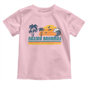 Vintage Nassau Toddler T Shirt Bahamas Vacation Beach Summer Retro Sunset TS10 Light Pink Print Your Wear