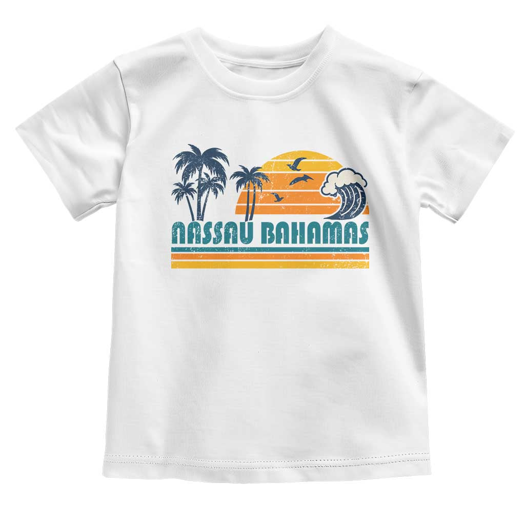 Vintage Nassau Toddler T Shirt Bahamas Vacation Beach Summer Retro Sunset TS10 White Print Your Wear