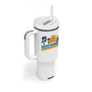 Vintage Nassau Tumbler With Handle Bahamas Vacation Beach Summer Retro Sunset TS10 Print Your Wear